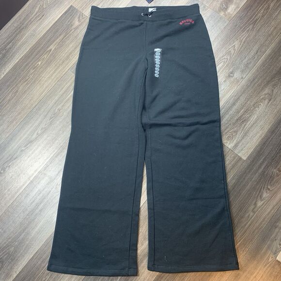 Vintage Nautica Mens Size XL Wide Leg Loungewear Sweatpants Black New - Picture 1 of 7